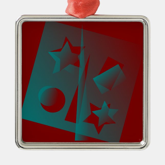 Ornamento De Metal geometria torcida (Frente)