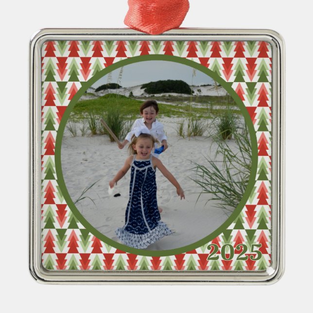 Ornamento De Metal Geometric Christmas Tree Grove (Frente)