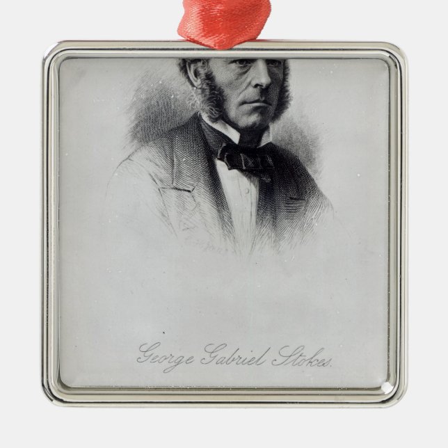 Ornamento De Metal George Gabriel Stokes (Frente)