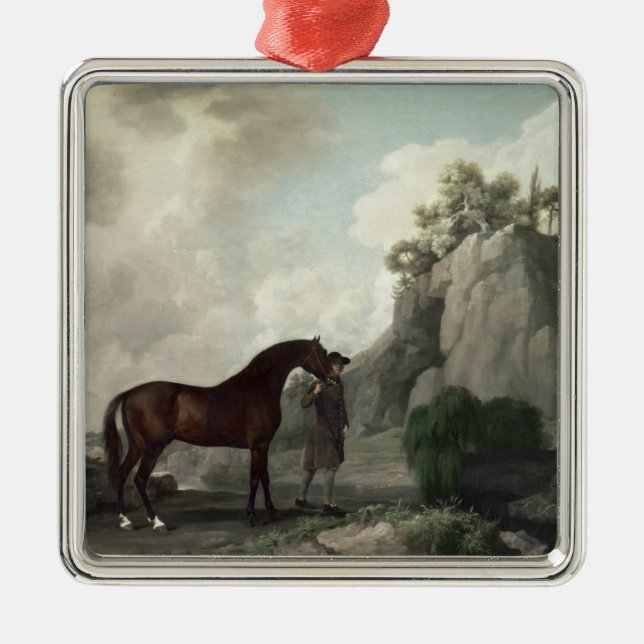 Ornamento De Metal George Stubbs | Cato e noivo (Frente)