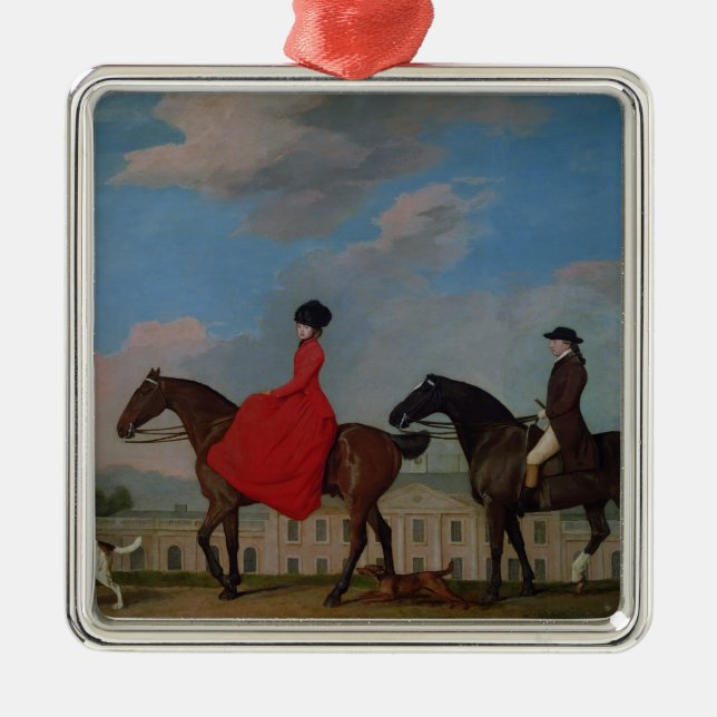 Ornamento De Metal George Stubbs | John e agrupamentos de Sophia que (Frente)