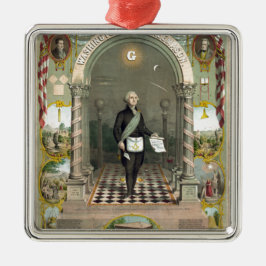Ornamento De Metal George Washington como Freemason