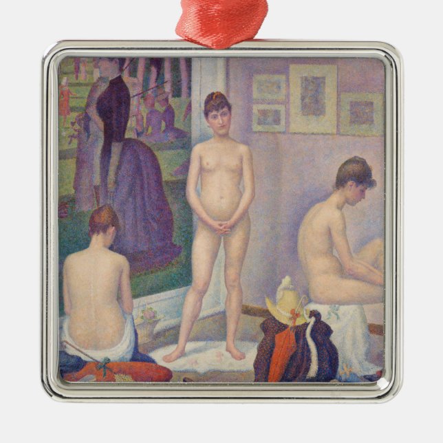 Ornamento De Metal Georges Seurat - Os Modelos (Frente)