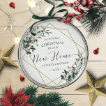 Ornamento De Metal Gerenciar Nosso Primeiro Natal Em Nossa Nova Casa<br><div class="desc">Verga Nosso Primeiro Natal Em Nosso Novo Ornamento Doméstico</div>