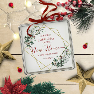 Ornamento De Metal Gerenciar Nosso Primeiro Natal Em Nossa Nova Casa