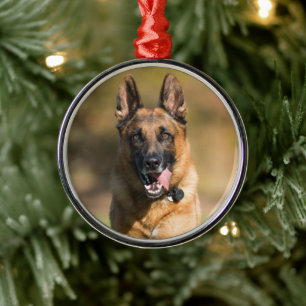 Ornamento De Metal German shepherd em execução