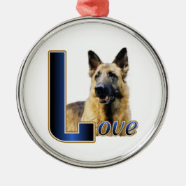 Ornamento De Metal German shepherd Love