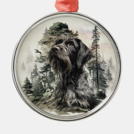 Ornamento De Metal German Wirehaired Pointer