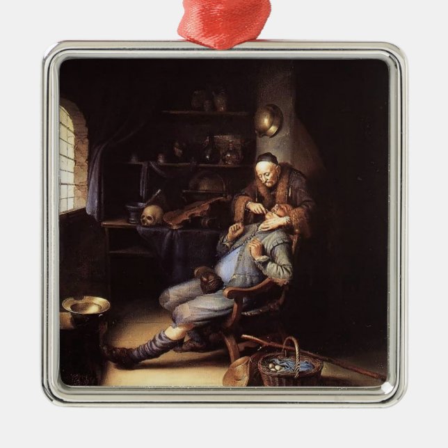 Ornamento De Metal Gerrit Dou a extração do dente (Frente)
