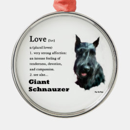 Ornamento De Metal Giant Schnauzer Art