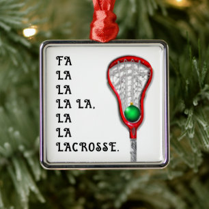 Ornamento De Metal Gift. de Keepsasak de Feriado de Lacrosse
