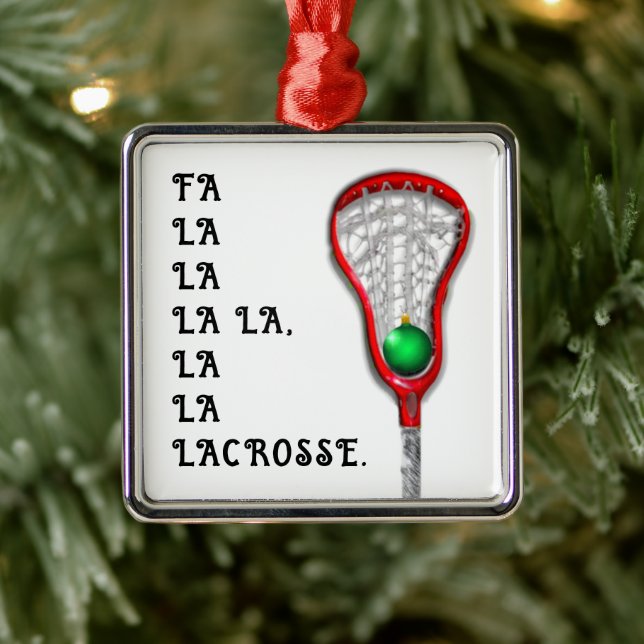 Ornamento De Metal Gift. de Keepsasak de Feriado de Lacrosse (Árvore)