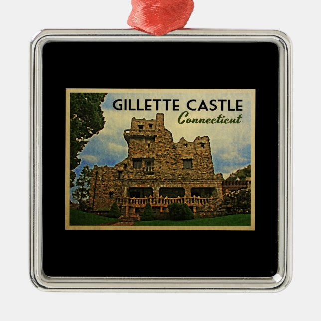 Ornamento De Metal Gillette Castle Connecticut (Frente)