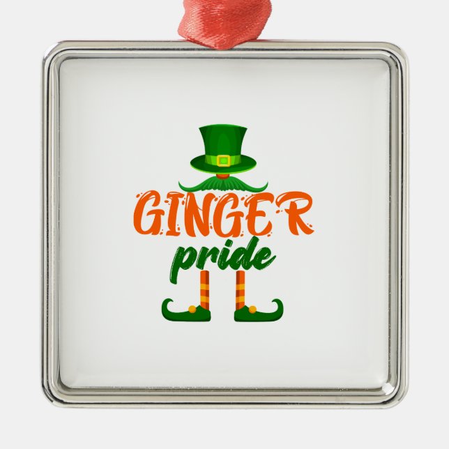 Ornamento De Metal Ginger Pride (Frente)