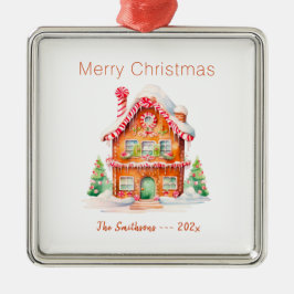 Ornamento De Metal Gingerbird House Natal vintage Ornament