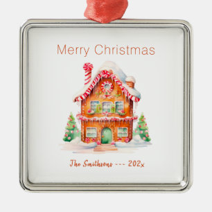 Ornamento De Metal Gingerbird House Natal vintage Ornament