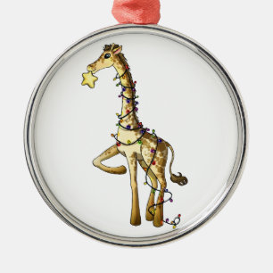 Ornamento De Metal Girafa brilhante