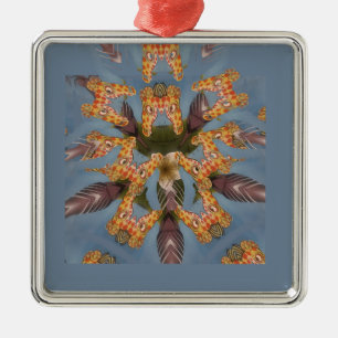 Ornamento De Metal Giraffe Impressão