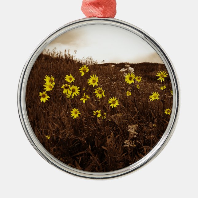 Ornamento De Metal Girassóis (Frente)