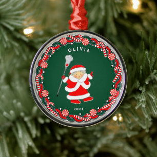Ornamento De Metal Girls Lacrosse