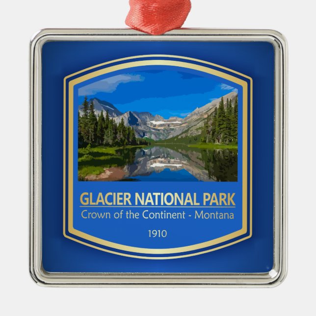 Ornamento De Metal Glaciar NP (PF1) (Frente)