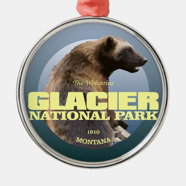 Ornamento De Metal Glacier NP (Wolverine) WT (Frente)