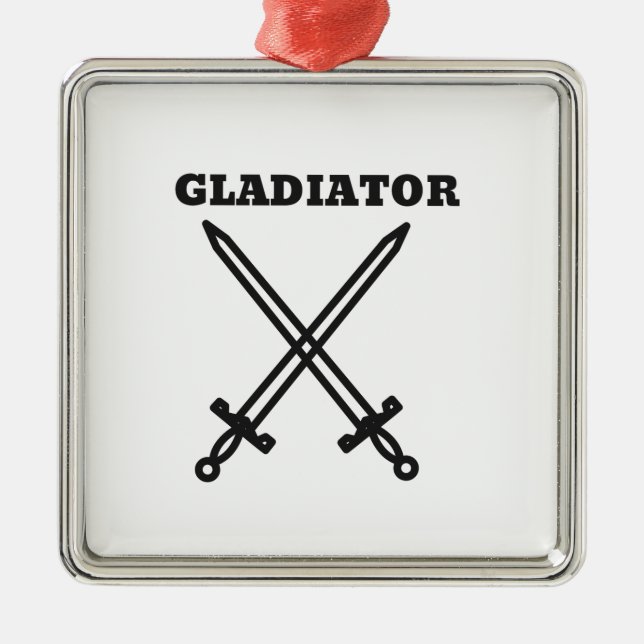Ornamento De Metal Gladiador (Frente)