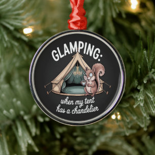 Ornamento De Metal Glamping Quando Minha Tenda Tem Um Lustre
