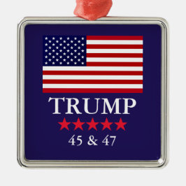 ORNAMENTO DE METAL GLASS PRESIDENT DONALD TRUMP CHRISTMAS ORNAMENT