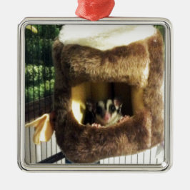 Ornamento De Metal Glider de Açúcar na Cama do Caminhão de Árvore Fur