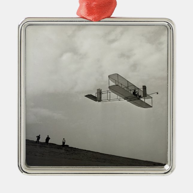 Ornamento De Metal Glider Test Flight Aviation Wright Brothers (Frente)