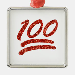 Ornamento De Metal glitter cem emoji
