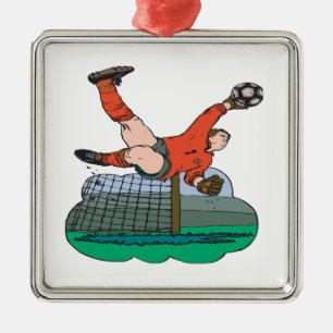 Ornamento De Metal Goalie do futebol