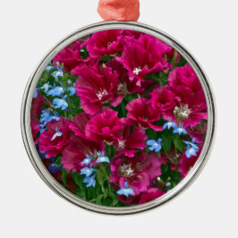 Ornamento De Metal Godetia E Lobelia Gifts
