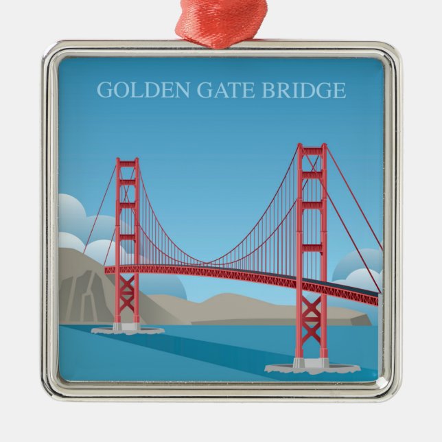 Ornamento De Metal Golden gate bridge | San Francisco (Frente)