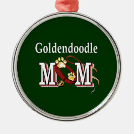 Ornamento De Metal Goldendoodle Mamãe Dons