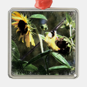 Ornamento De Metal Goldfinch