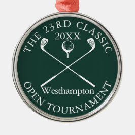 Ornamento De Metal Golf Tournament Classic Event Emerald Green Award