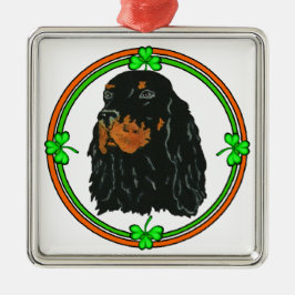 Ornamento De Metal Gordon Setter St Patricks