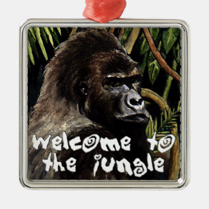 Ornamento De Metal gorilla to welcome the jungle