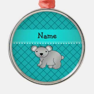 Ornamento De Metal Grade conhecida personalizada de turquesa do urso