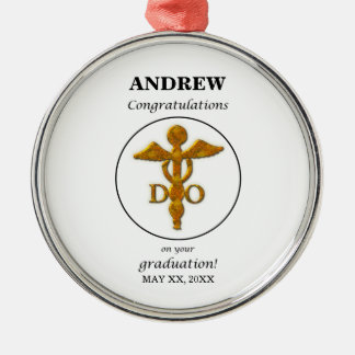 Ornamento De Metal Graduação de Osteopatia Parabéns