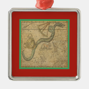 Ornamento De Metal Gráfico de Estrelas de Constelação de Hydra Vin