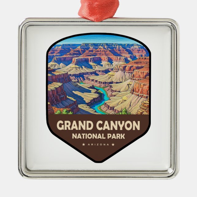 Ornamento De Metal Grand Canyon National Park Shield (Frente)