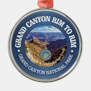 Ornamento De Metal Grand Canyon Rim para Rim (rd)