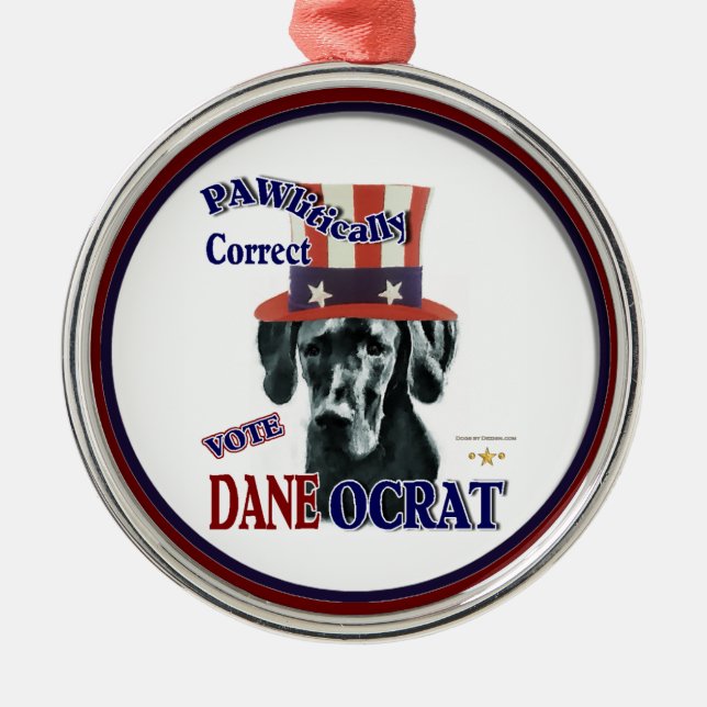 Ornamento De Metal Grande Humor Político Dane (Frente)