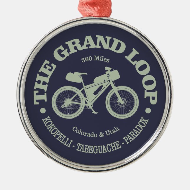 Ornamento De Metal Grande Loop (MTB) (Frente)