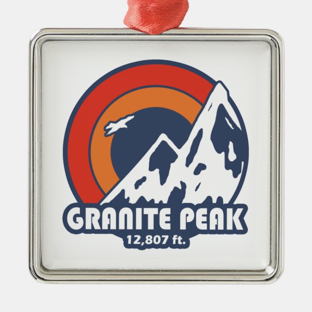 Ornamento De Metal Granite Peak Montana Sun Eagle (Frente)