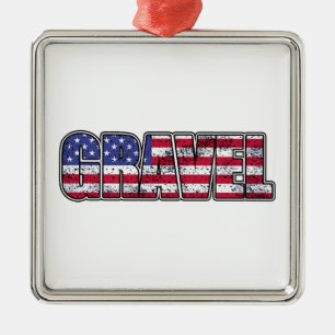 Ornamento De Metal Gravel Cycling American Flag