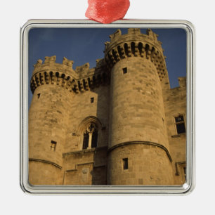 Ornamento De Metal Grécia, cidade de Rhodes. Vista do Palácio do